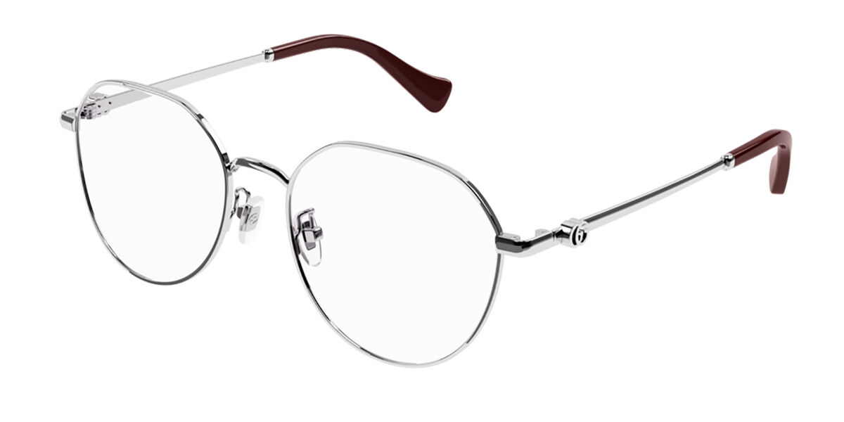 Image of Gucci GG1145O 002 Óculos de Grau Prata Feminino PRT