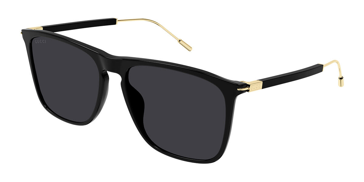 Image of Gucci GG1269S 001 58 Lunettes De Soleil Homme Noires FR