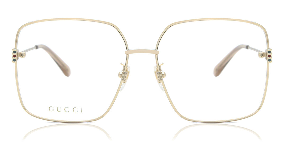 Image of Gucci GG1284OA Asian Fit 001 60 Złote Damskie Okulary Korekcyjne PL