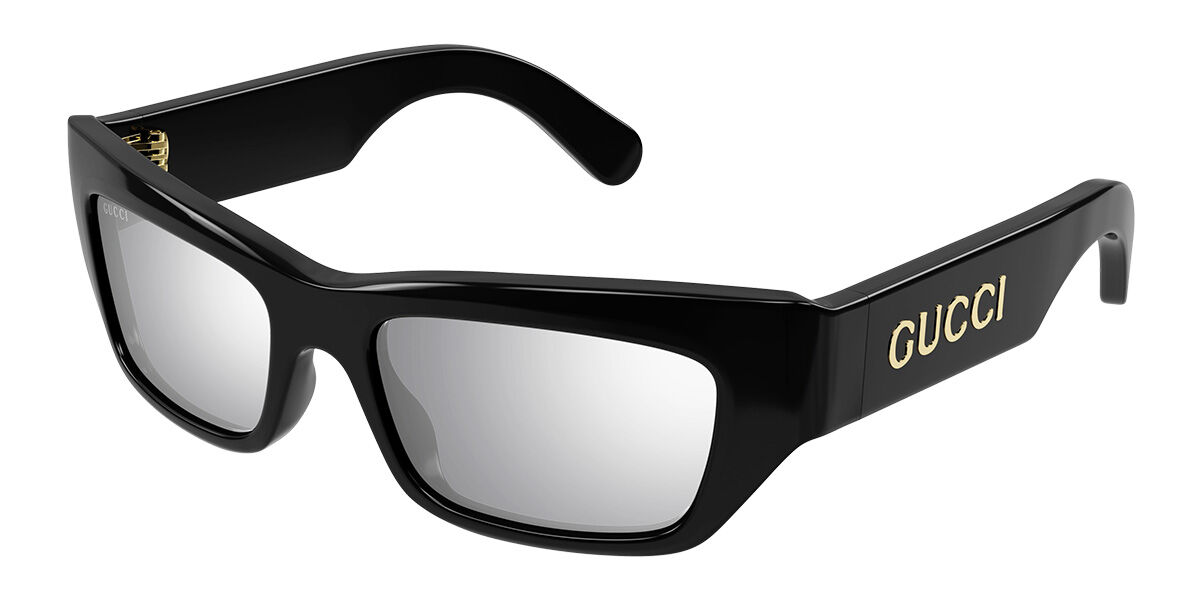 Image of Gucci GG1296S 002 55 Lunettes De Soleil Homme Noires FR