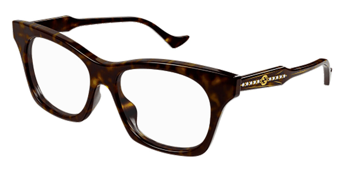 Image of Gucci GG1299O Asian Fit 002 Óculos de Grau Tortoiseshell Feminino PRT