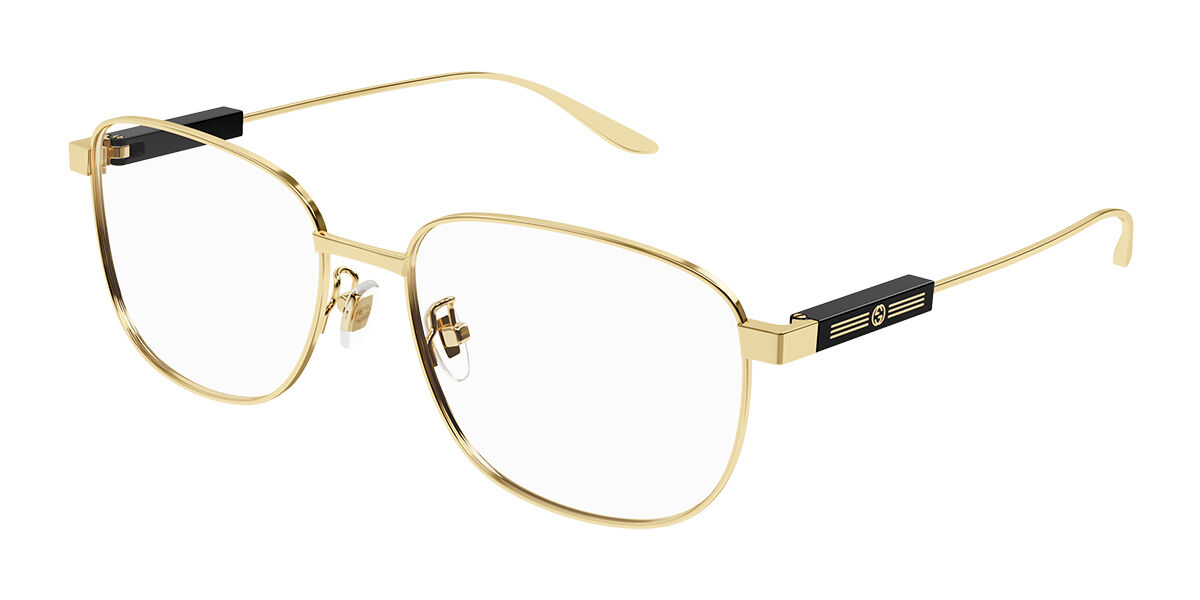 Image of Gucci GG1312O Formato Asiático 002 Óculos de Grau Dourados Masculino BRLPT