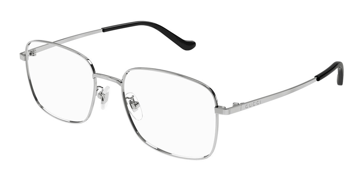 Image of Gucci GG1355OA Formato Asiático 003 Óculos de Grau Prata Masculino BRLPT