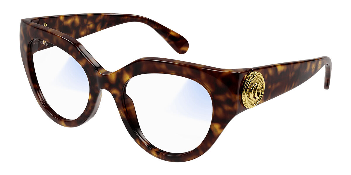 Image of Gucci GG1408S Azuis-Light Block 005 Óculos de Grau Tortoiseshell Feminino PRT