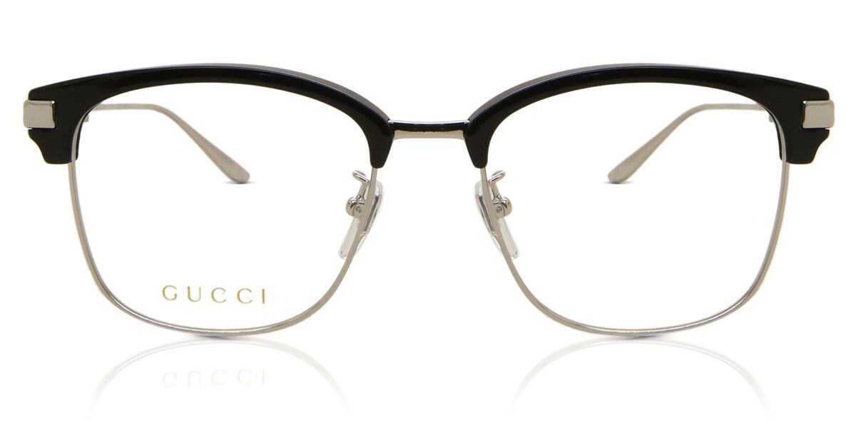 Image of Gucci GG1439OK Formato Asiático 001 Óculos de Grau Pretos Masculino BRLPT