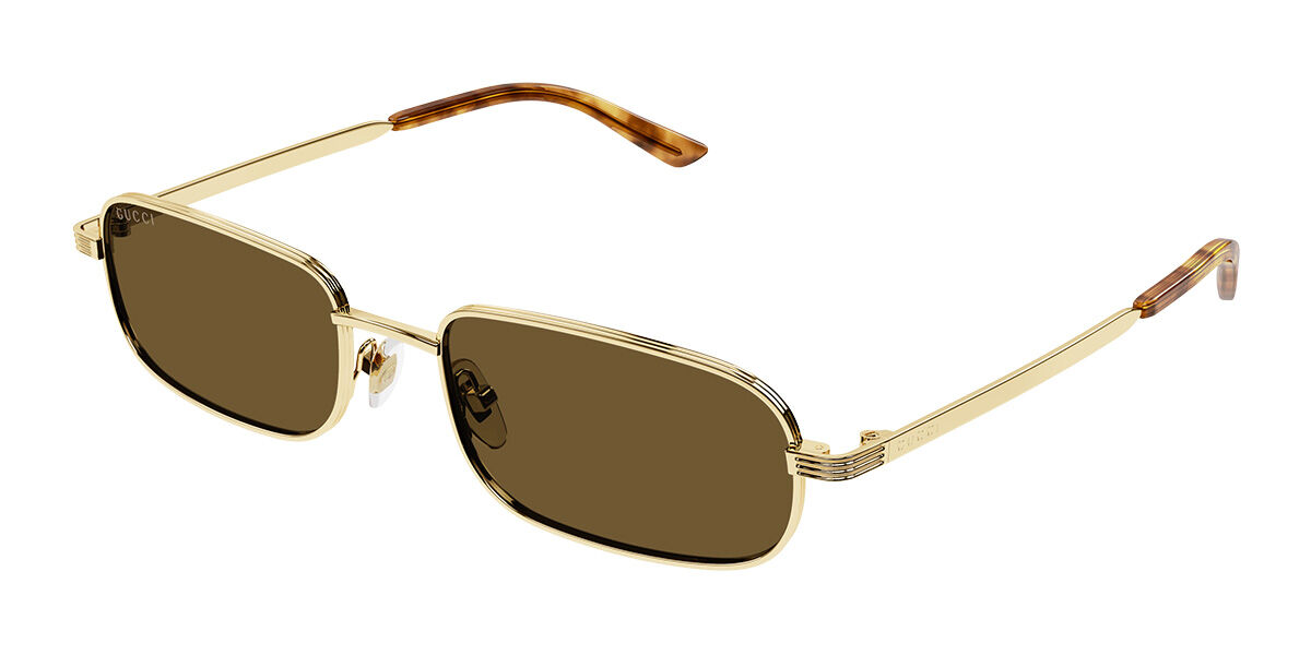 Image of Gucci GG1457S 002 57 Lunettes De Soleil Homme Dorées FR