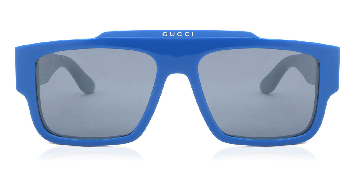 Image of Gucci GG1460S 004 56 Lunettes De Soleil Homme Bleues FR