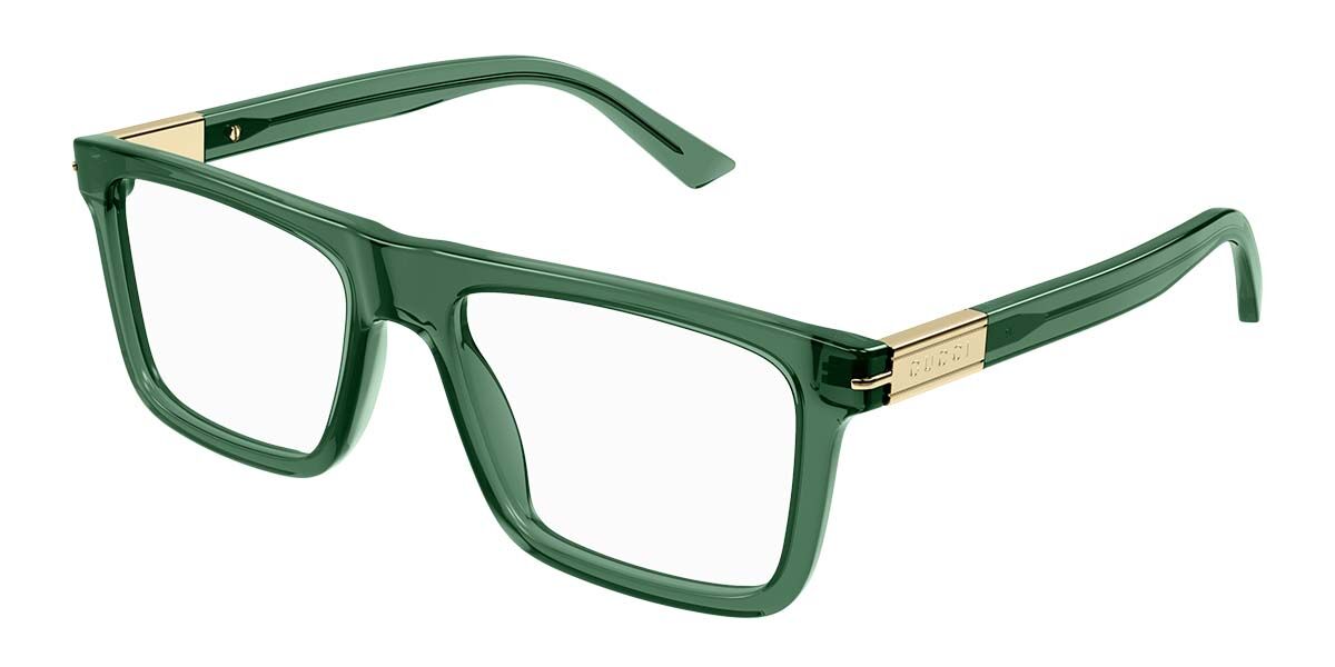 Image of Gucci GG1504O 007 Óculos de Grau Verdes Masculino PRT