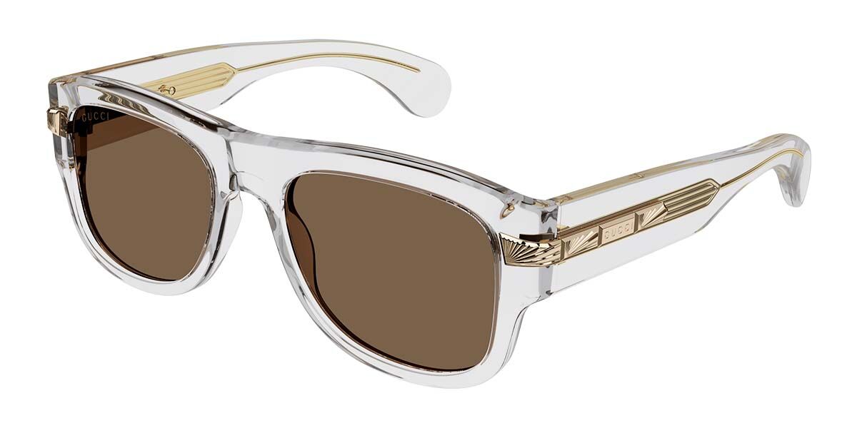 Image of Gucci GG1517S 004 54 Lunettes De Soleil Homme Transparentes FR