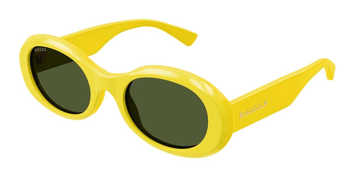 Image of Gucci GG1587S 004 52 Lunettes De Soleil Femme Jaunes FR