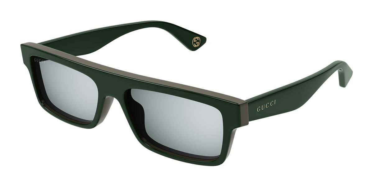 Image of Gucci GG1616S 003 57 Lunettes De Soleil Homme Vertes FR