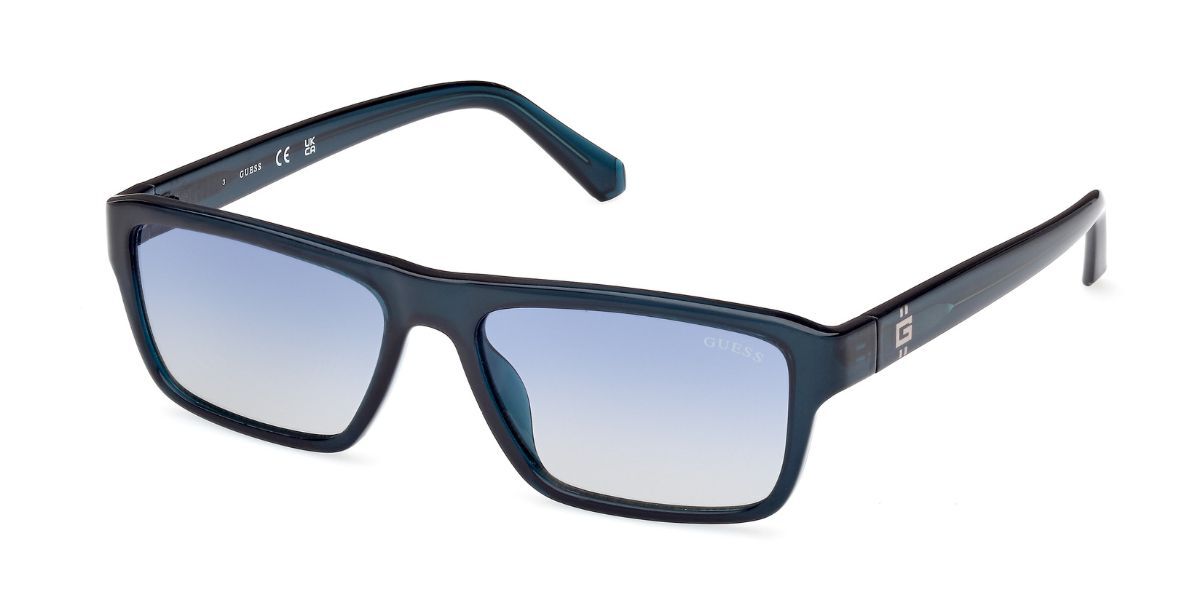 Image of Guess GU00085 90X 55 Lunettes De Soleil Homme Bleues FR