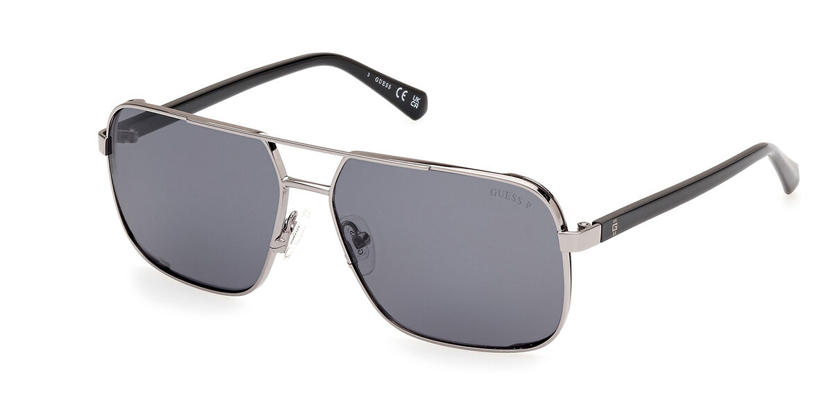 Image of Guess GU00119 Polarized 08D 58 Lunettes De Soleil Homme Gunmetal FR