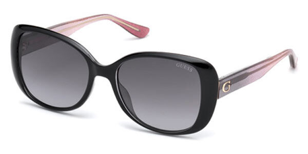 Image of Guess GU7554 01B 54 Lunettes De Soleil Femme Noires FR