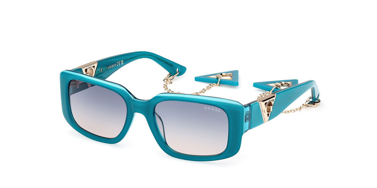 Image of Guess GU7891 87W 53 Lunettes De Soleil Femme Bleues FR