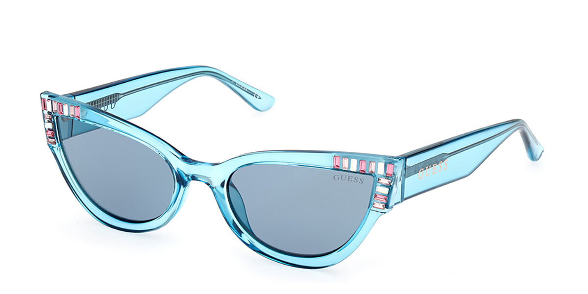 Image of Guess GU7901 89V 54 Lunettes De Soleil Femme Bleues FR