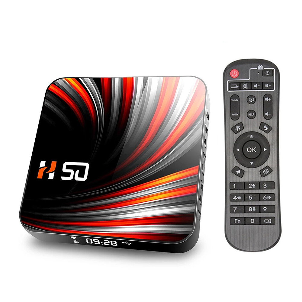 Image of H50 RK3318 TV BOX Android 100 4GB RAM 32GB 4K 3D Video UHD Media Player with Dual Band WiFi bluetooth 40 Set Top Box