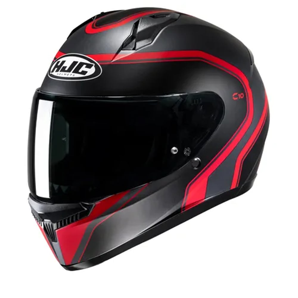Image of HJC C10 Elie Black Red Mc1Sf Full Face Helmet Size 2XL ID 8804269380734