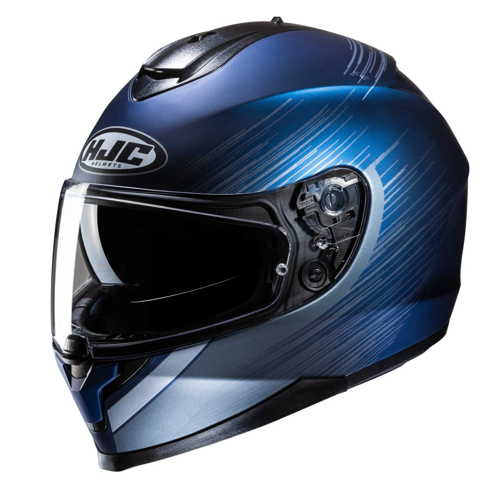 Image of HJC C70N Sway Black Blue Full Face Helmet Taille XL
