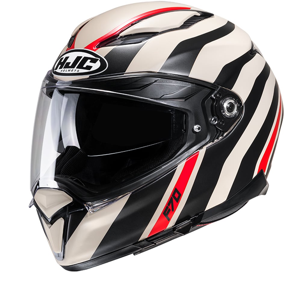 Image of HJC F70 Galla Beige Red Mc9Sf Full Face Helmets Size S EN