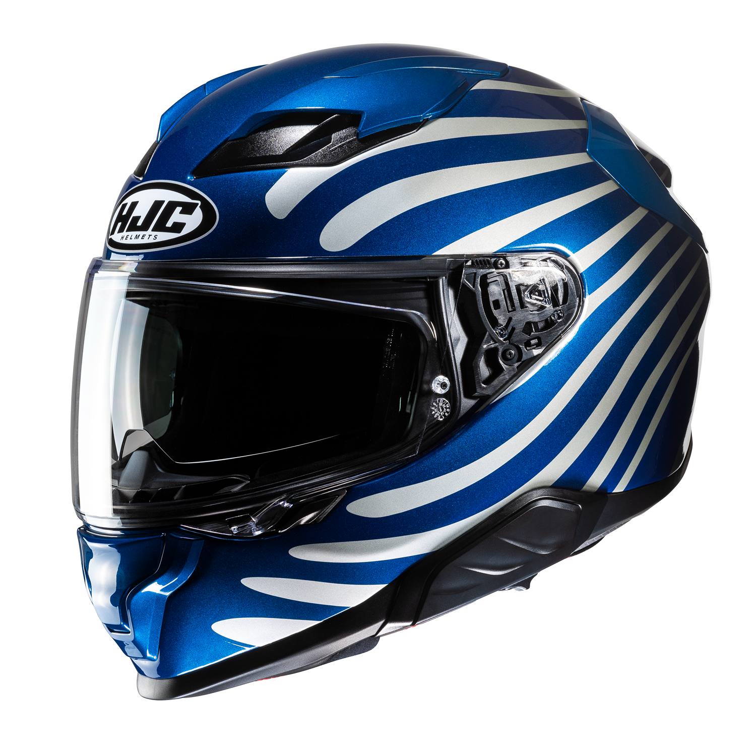 Image of HJC F71 Zen Blue White Full Face Helmet Größe S