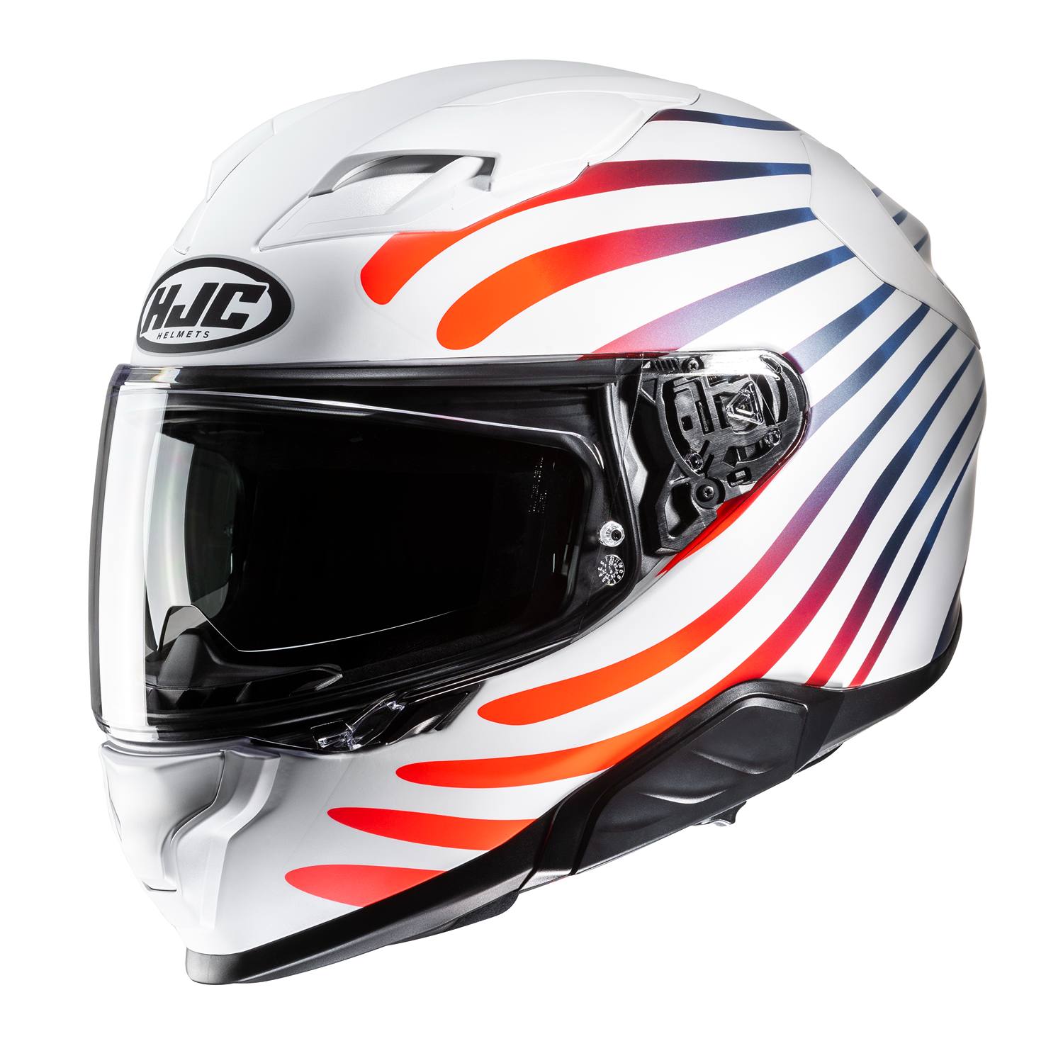 Image of HJC F71 Zen White Blue Full Face Helmet Größe L