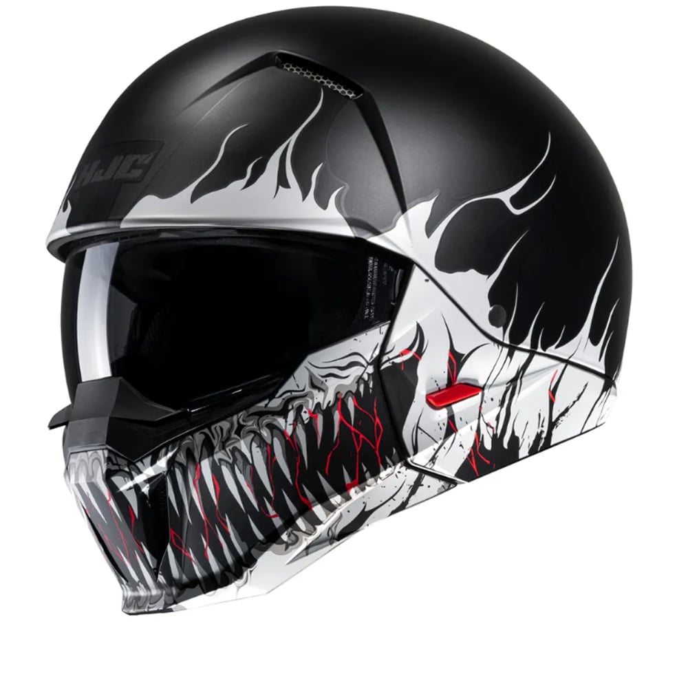 Image of HJC I20 Scraw Schwarz Weiß Mc5Sf Open Face Helmet Größe 2XL