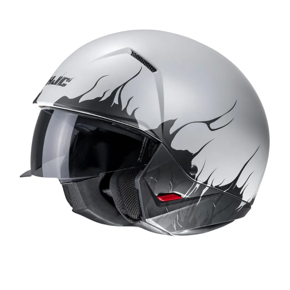 Image of HJC I20 Scraw White Black MC10SF Open Face Helmet Size 2XL ID 8804269378519