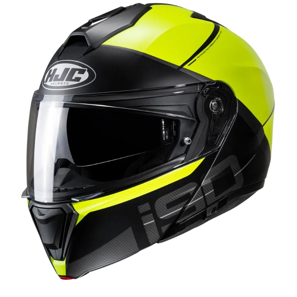 Image of HJC I90 May Jaune Noir MC3HSf Casque Modulable Taille S
