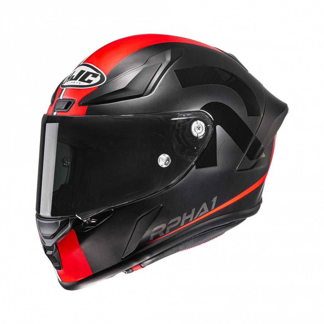 Image of HJC RPHA 1 Senin Black Red Mc1Sf Full Face Helmet Size XL EN
