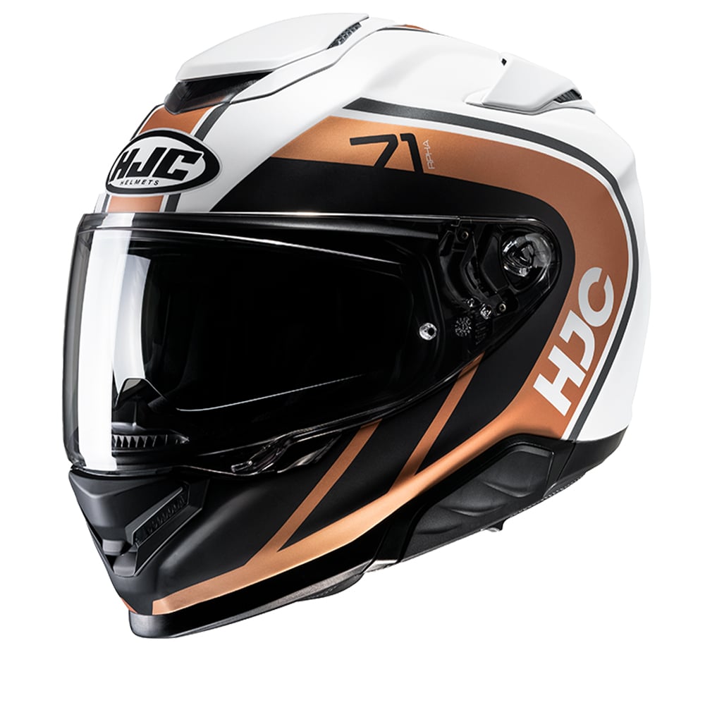 Image of HJC RPHA 71 Mapos Blanc Marron Mc9Sf Casque Intégral Taille L