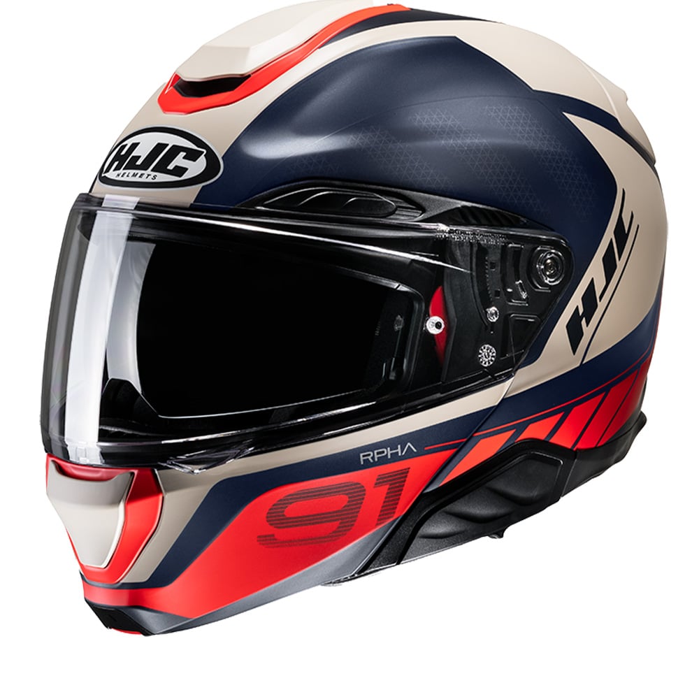 Image of HJC RPHA 91 Rafino Noir Beige Mc1Sf Casque Modulable Taille S