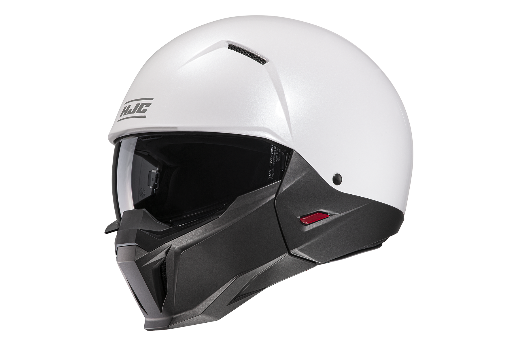 Image of HJC i20 Pearl Blanc / Semi Mat Noir Casque Jet Taille XS
