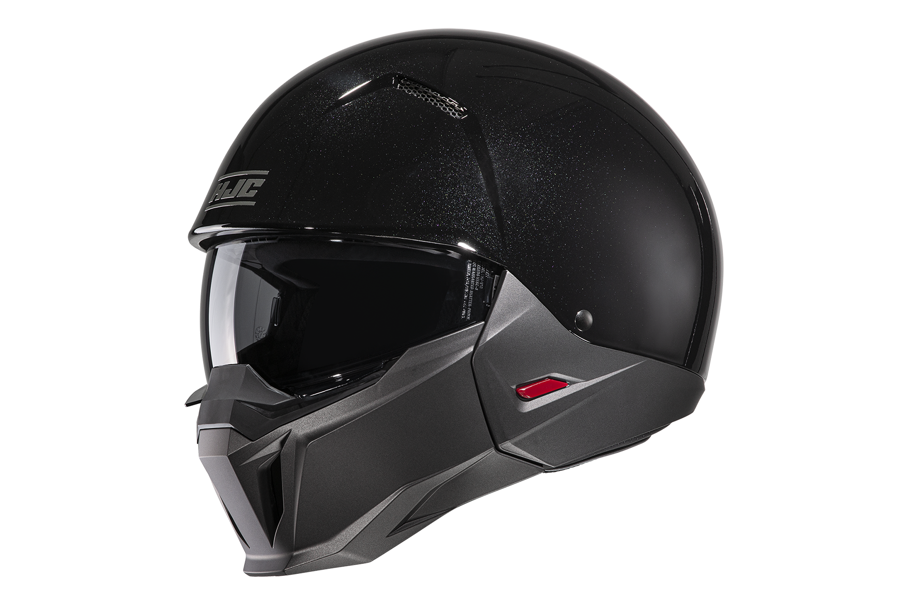 Image of HJC i20 Solid Black / Semi Flat Titanium Jet Helmet Size XL EN