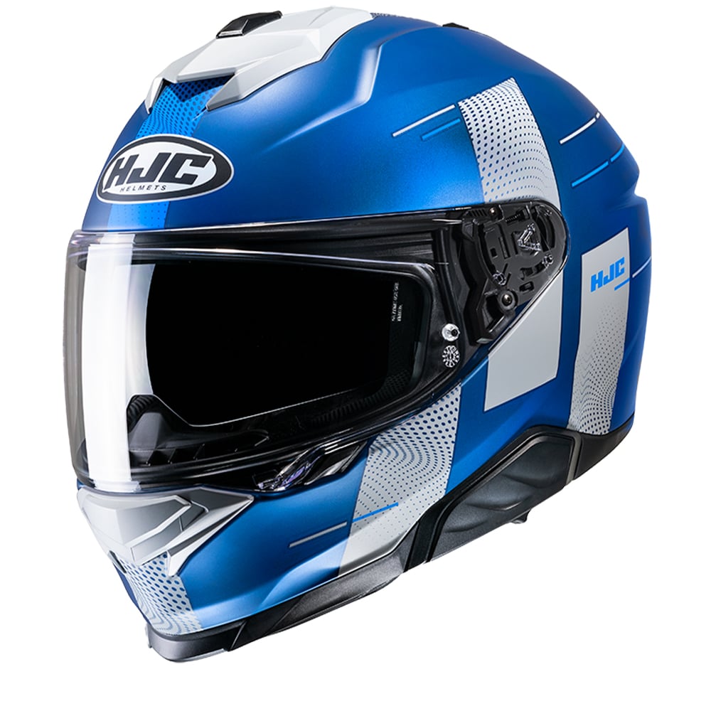 Image of HJC i71 Peka Blue Grey MC2SF Full Face Helmet Size XS ID 8804269405246