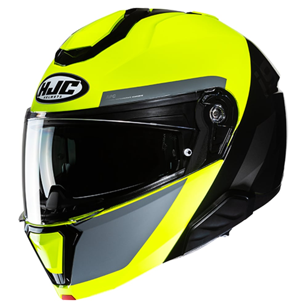 Image of HJC i91 Bina Black Yellow Modular Helmet Größe XL