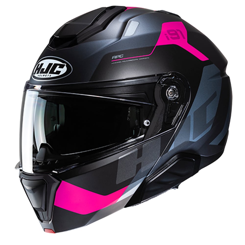 Image of HJC i91 Carst Grey Pink Modular Helmet Talla XS