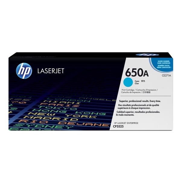 Image of HP 650A CE271A błękitny (cyan) toner oryginalny PL ID 15447