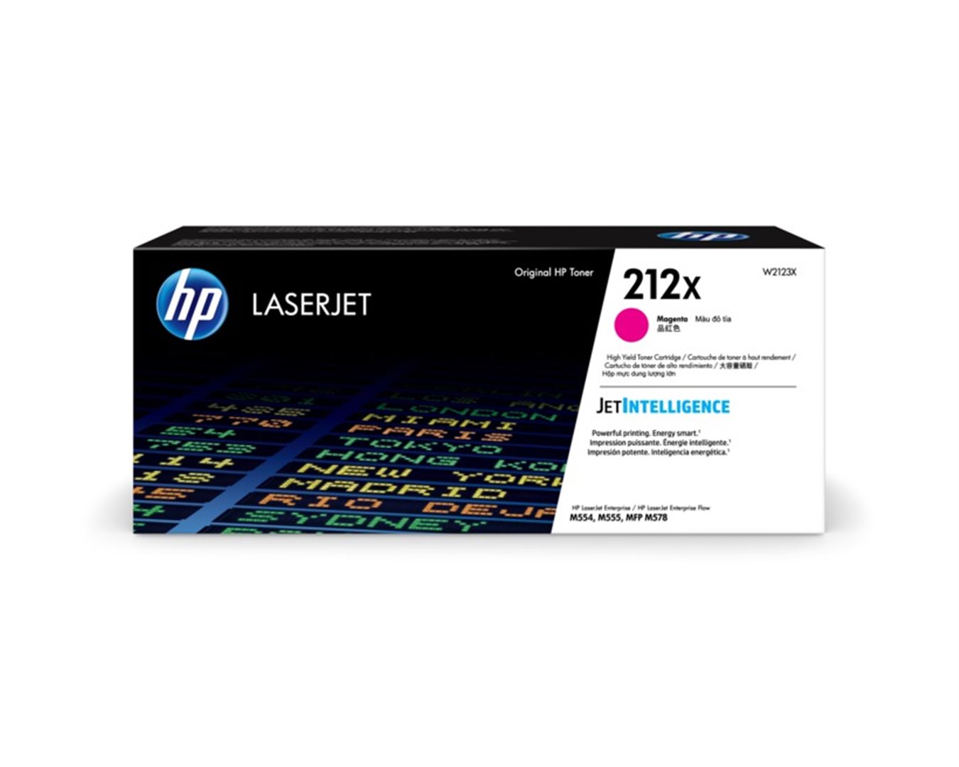 Image of HP toner original W2123X magenta 10000 pagini HP 212X High Yield HP Color LaserJet Enterprise M554dnM555dnM555x O RO ID 349863