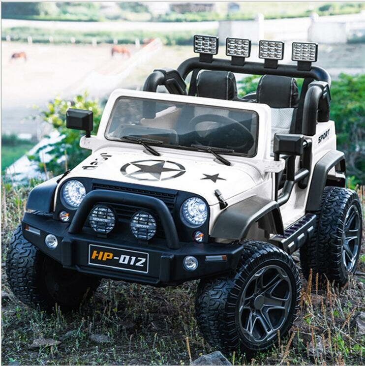 Image of HP012 Ride on Car 12V Kids RC Car Toys With Remote Control Led Lights Safety Belt Music RC Vehicles