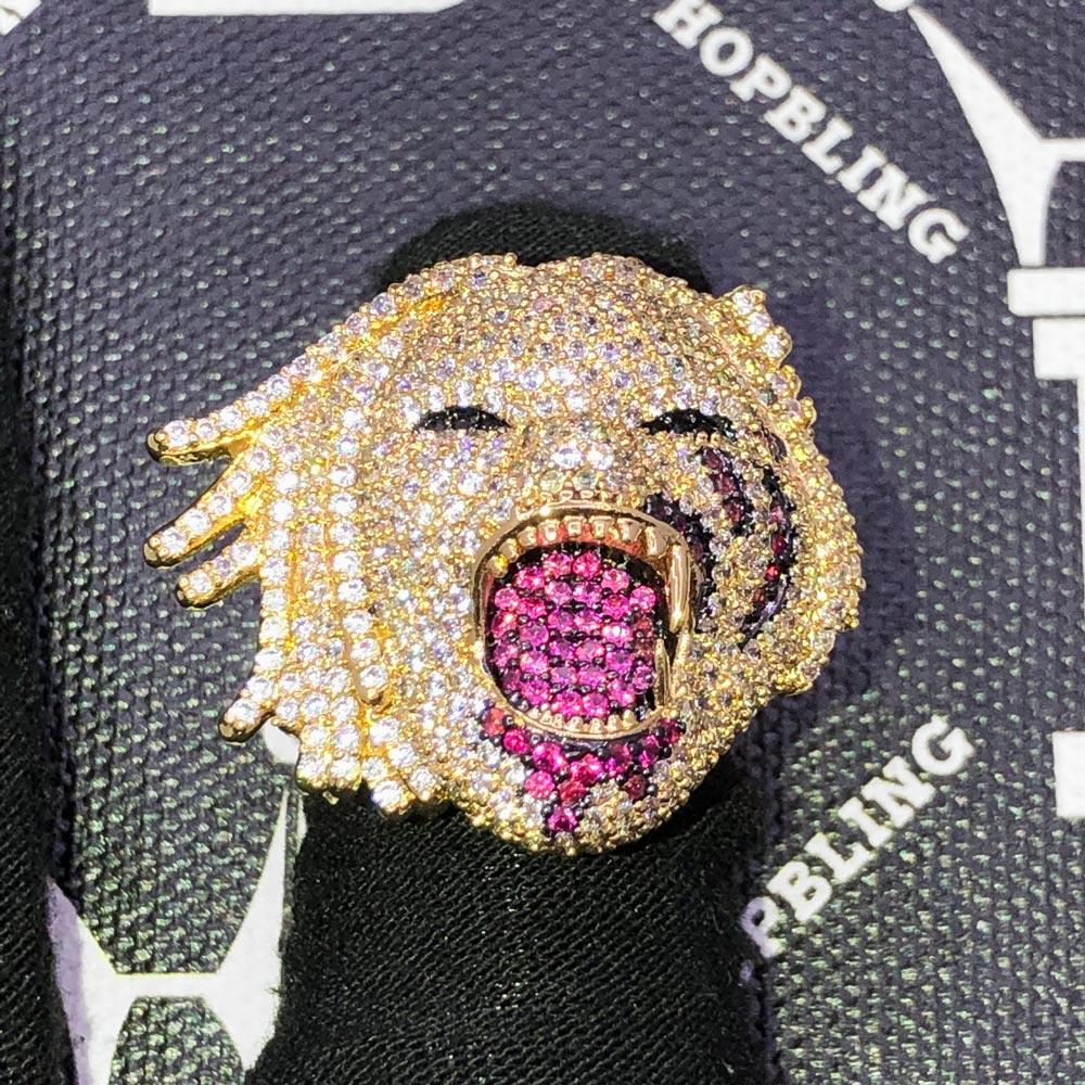 Image of Half Man Half Beast Iced Out Hip Hop Ring ID 39318291775681
