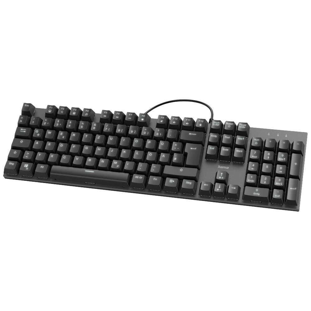 Image of Hama USB Keyboard German QWERTZ Black Multimedia buttons