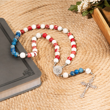 Image of Handmade St Michael America Rosary