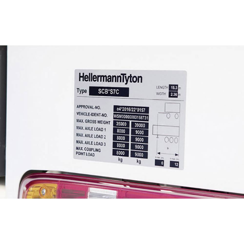 Image of HellermannTyton 596-42951 TAG635-508TD1-951 SET-951-ML Laser printer label