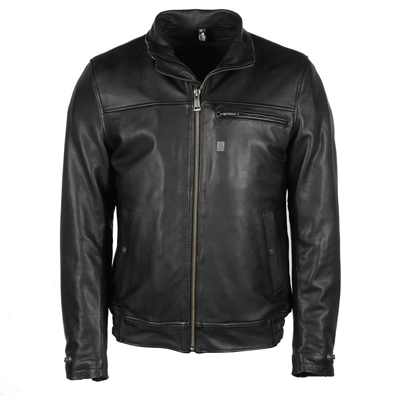 Image of Helstons BENNY Cuir Rag Jacket Black Size L EN