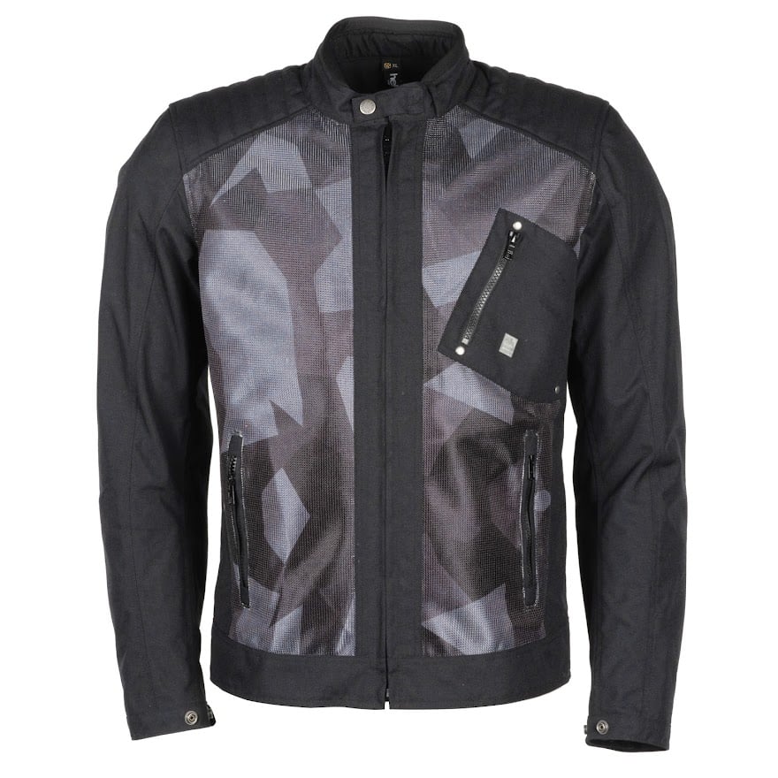 Image of Helstons Colt Air Mesh Fabric Jacket Black Camo Size 2XL EN