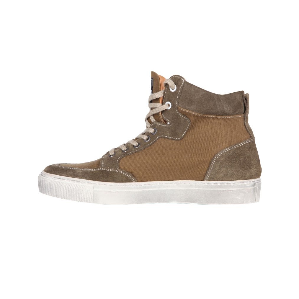 Image of Helstons Maya Canvas Armalith Leather Khaki Khaki Schuhe Größe 37