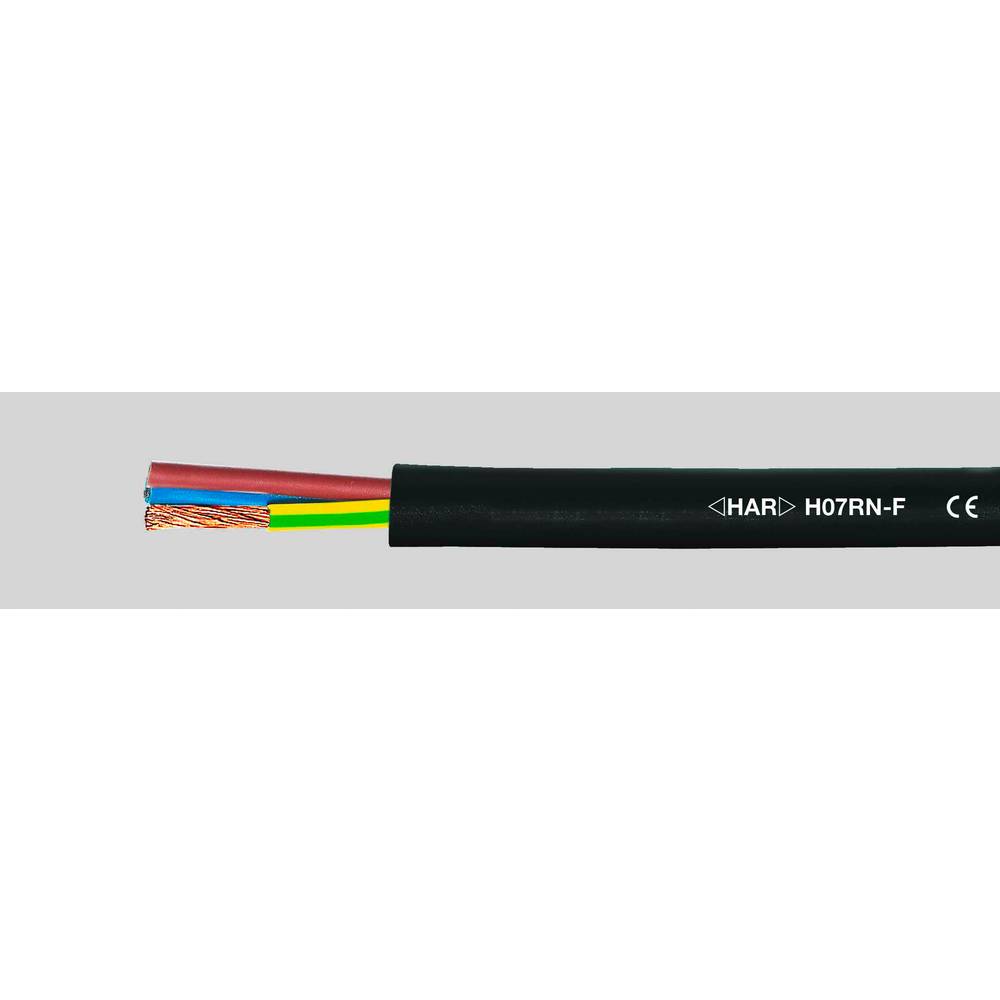 Image of Helukabel 37029 Rubber flexible cable H07RN-F 3 x 25 mmÂ² Black 50 m