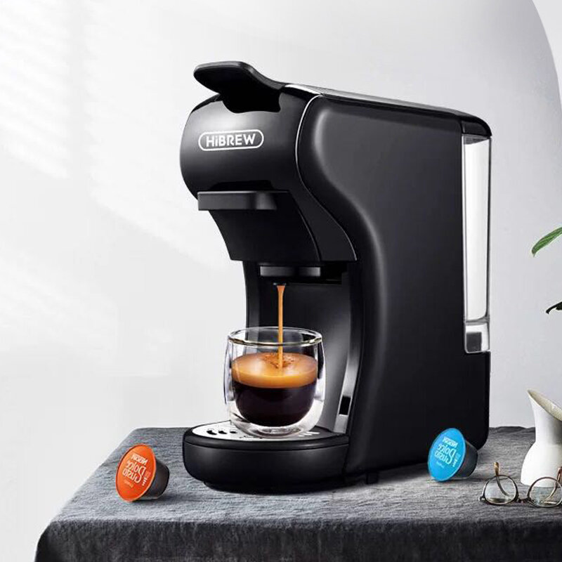 Image of HiBREW H1A 3 IN 1 Expresso Coffee Machine Compatible with Dolce Gusto Ground Coffee 220V-240V 1450W Fast Heating Auto Po