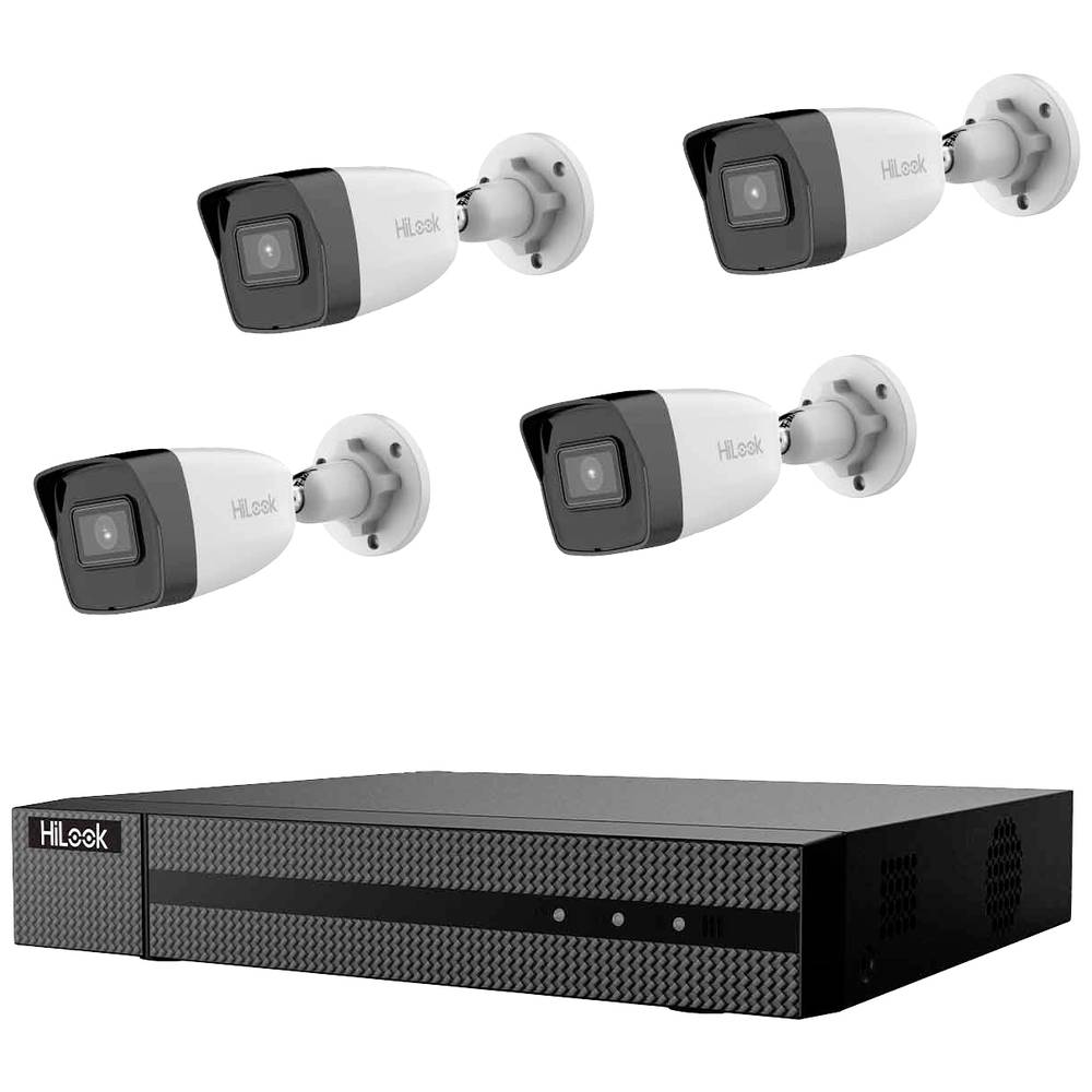 Image of HiLook IK-4248BH-MH/P IK-4248BH-MH/P LAN IP-CCTV camera set 4-channel incl 4 cameras 3840 x 2160 p